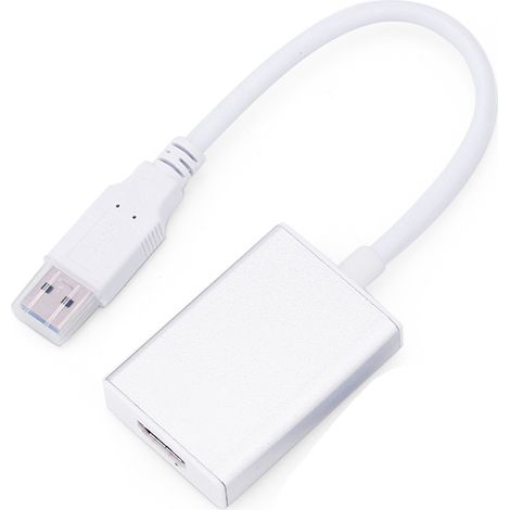 Câble Adaptateur USB 3.0 vers HDMI pour PC, Affichage Full HD 1080P (Blanc) (1/5)