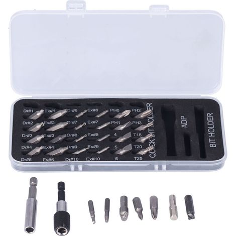 Kit d'extraction de vis endommagées 33 pièces - Extracteur de boulons cassés et visserie HSS polyvalent (1/5)