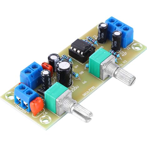 Module de préamplification avec filtre passe-bas de haute qualité pour subwoofer, contrôle du volume et carte de contrôle DC-12V (1/5)