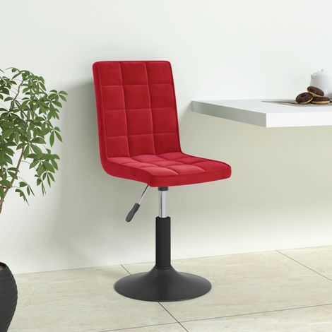 vidaXL Chaises à manger pivotantes lot de 6 rouge bordeaux velours (1/5)