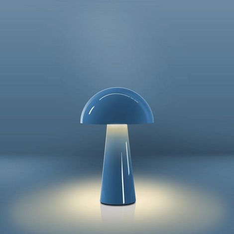 Centry  lampada da tavolo coco ricaricabile base pg blu avio 1.50w coblug-152527 (1/2)
