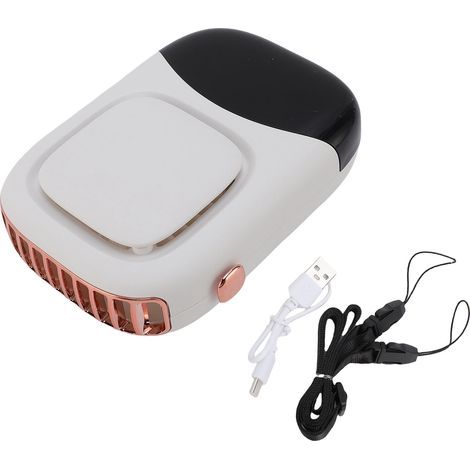 Ortviai Ventilateur Portable à Collier Blanc – Puissant, Rechargeable USB, Batterie 2000 mAh, Idéal pour Extérieur et Voyage (1/5)