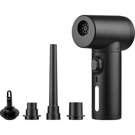 Souffleur Air Comprimé, 50000 TR/Min de Souffleur pc avec Batterie 6000mAh, Nettoyage PC, Plumeau Air Comprimé à 3 Vitessesavec Lumière LED pour Le Nettoyage de Canapé, Voiture