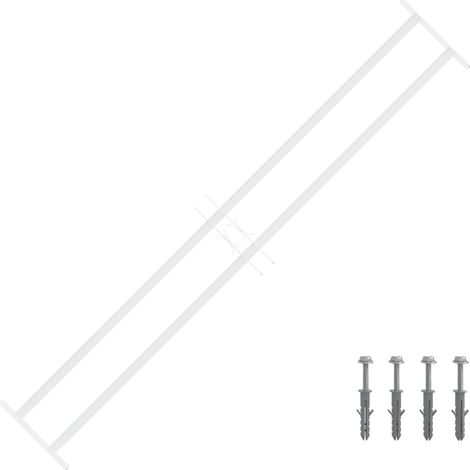vidaXL Security Grille for Windows with 2 Crossbars 3 pcs 93-174 cm