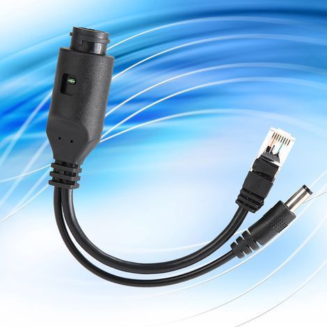 Adaptateur POE 24V étanche pour caméra de surveillance IP, injecteur et séparateur Ethernet noir (1/5)