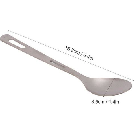 1 Set Couverts Titane Léger 20g Finition Sablée Vaisselle Camping Randonnée Adulte (1/5)