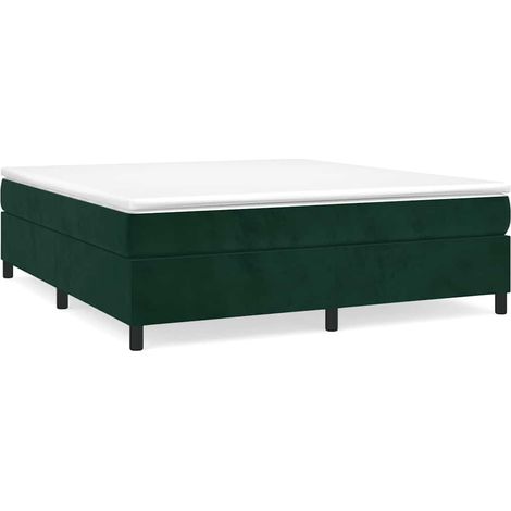 Maison Exclusive - Boxspringbett mit Matratze Dunkelgrün 180x200