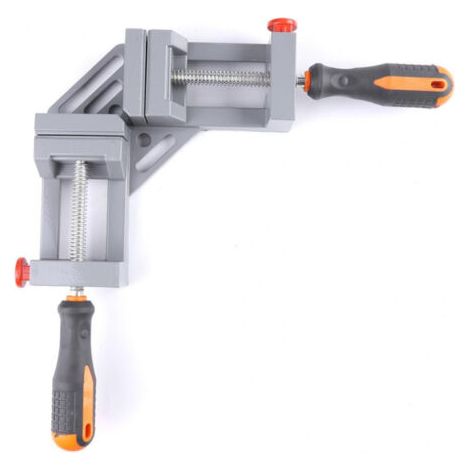 BUNTHAUS Serre-joint d'angle droit double 90 degrés Équerre de charge lourde d'angle pour menuiserie, souder, encadrer(double)