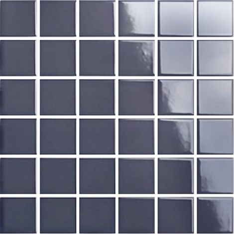 Mosaïque de grès cérame PICCOLO VELVET 5x5cm (finition brillante) - Navy blue - - 340 - Navy blue - boîte de 0.93 m2