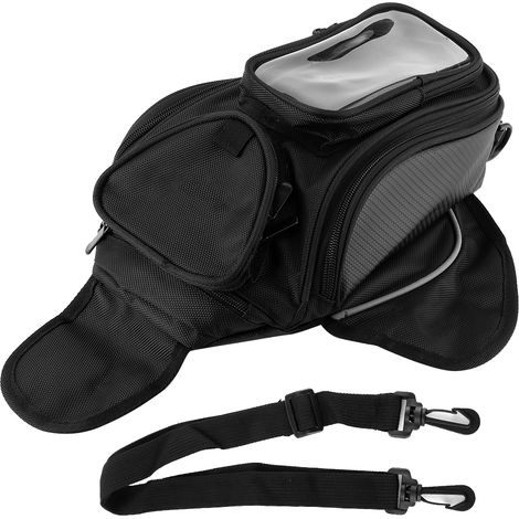 Sacoche de réservoir magnétique universelle étanche avec support téléphone GPS tactile pour moto (1/5)