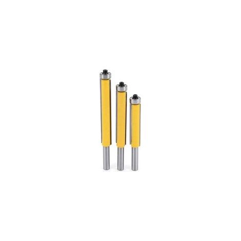 Set di 3 frese per copiatura da 8 mm – Lunghezza di taglio 50/63/76 mm – Per legno massello e MDF – Cuscinetto superiore per tagli precisi (1/4)