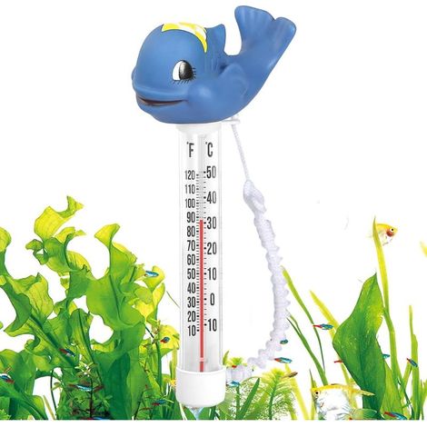 Thermomètre flottant en forme de poisson pour piscine Indicateur de température pour spa, nageurs, propriétaires, athlètes, jardin, appartements de vacances, clubs, écoles et salles de sport (1/5)