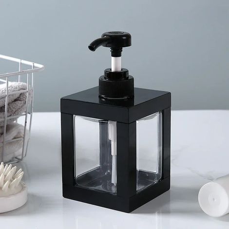 Distributeur de savon liquide de cuisine (noir, 500 ml) 750/500/1000 ml, flacon pompe vide pour shampoing, liquide vaisselle, accessoires de salle de bain (1/5)