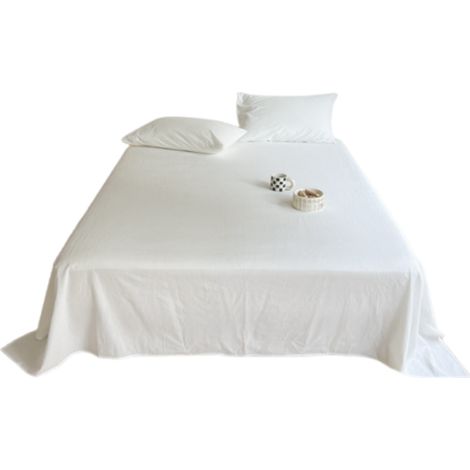 1 Drap-housse polaire, poche profonde 38 cm, doux et hypoallergénique, drap lit Twin XL, blanc (1/5)