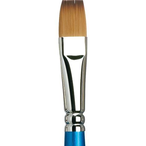 Winsor & Newton Cotman WN5305014, Pennello, Legno, Nr. 14 - 13,5 mm, Flach - Pinsel, langer Stiel, Blu (1/3)