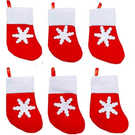 Ensemble de 6 couverts de cuisine avec porte-argenterie, chaussettes, décorations de table de Noël, couverts de Noël (1/5)