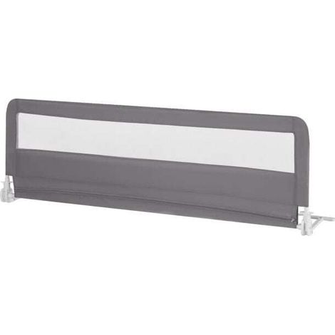 Barrière de lit enfant grise pliable en oxford et maille avec sangle de sécurité et cadre en acier pour lit bébé et lit double (1/5)