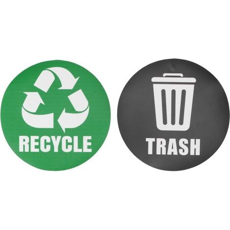 Autocollant de recyclage réutilisable, autocollant de signe de poubelle, décoration de la maison environnementale 18 pièces pour bureau à domicile (1/5)
