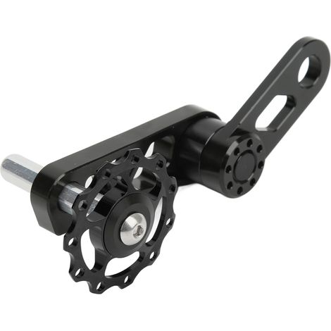 Tendeur de chaîne aluminium pour vélo pliant monovitesse, stabilisateur de chaîne noir (1/5)