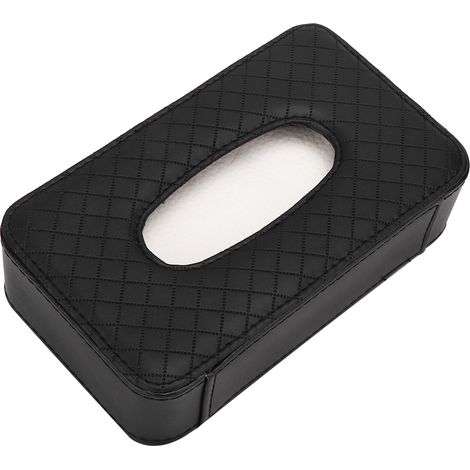 Porte-mouchoirs en similicuir pour voiture, avec pare-soleil arrière et support pour boîte à mouchoirs intégré au toit ouvrant. (1/5)
