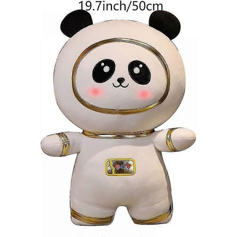 Almohada de peluche suave de anime Panda, lindo juguete de peluche de panda espacial, peluches kawaii para decoración de habitaciones, regalos de decoración navideña para mujeres y niños (19.7 (1/5)