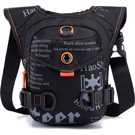 Sacoche de jambe pour moto, sac banane portable en nylon imperméable pour cyclisme en extérieur, sac bandoulière pour vélo (1/5)