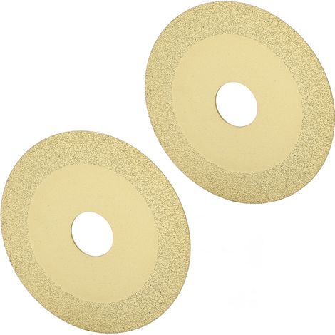 2 disques à découper le verre, diamètre intérieur 22 mm, diamètre extérieur 100 mm, largeur de coupe 15 mm, épaisseur 1 mm, lame de scie diamantée pour carrelage, cristal, bouteilles de vin et champag (1/5)