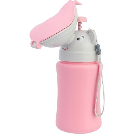 1 urinoir de voiture créatif, bouteille de pot portable, outil pour uriner de dessin animé, toilettes d'urgence pour enfants (fille) (1/5)