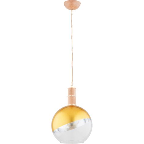 Suspension bois/verre boule Ø25 cuisine E27 LIVO Alfa (1/3)