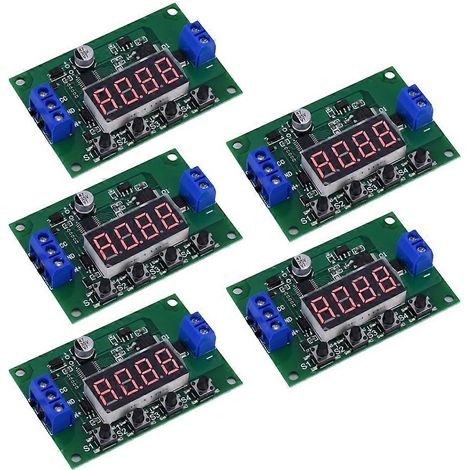 12V DC LED Digitales Zeitverzögerungsrelaismodul, 5 Stück (1/5)