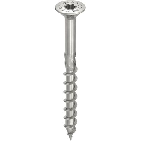 HECO TOPIX-plus A2 4,5 x 70, Senkkopf mit Frästaschen, Drive, Teilgewinde, blank, gleitbeschichtet