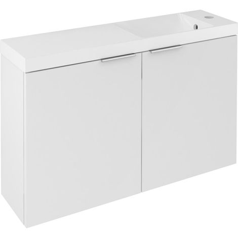 LATUS X Meuble sous-vasque 78,8x50x22cm, blanc (1/4)