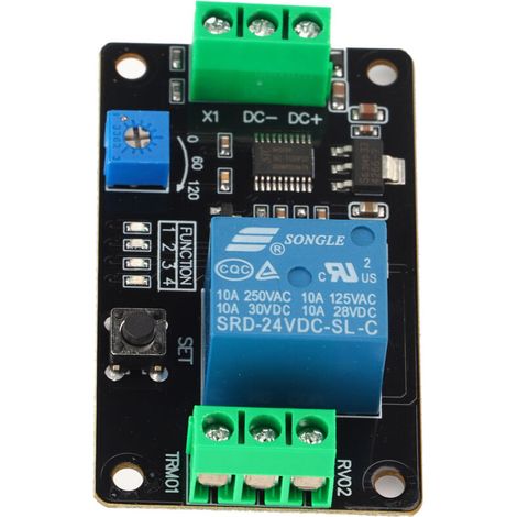 Minuteur à Relais Auto-bloquant Temporisateur 555 DC 24V pour Commande Temporisée (1/5)