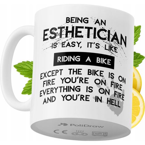 Lustige Tasse für Kosmetikerinnen – Kaffee- oder Teetasse mit witzigem Textdesign – ideal für Geburtstage, Namenstage, Feiertage und besondere Anlässe. Hochwertige Tasse für Zuhause, Büro und Arbeit. 