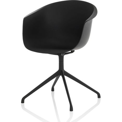 Set de 2 Chaises de bureau POLLY noir (1/3)