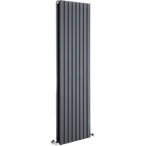 Milano Capri Anthracite Vertical Column Double Flat Panel Radiator - 1780mm x 472mm