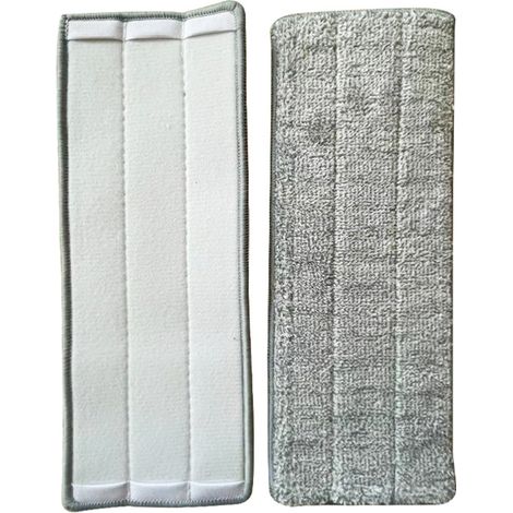 Sollbry 10 almohadillas de repuesto para mopa de piso, cubierta de limpieza, cabezal de mopa para mopa plana, paños de limpieza de 33 x 12 mm. (1/5)