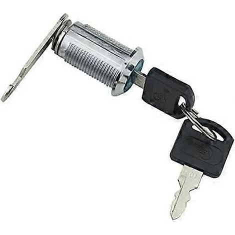 Filiyano-/EA/Kam Lock avec verrou de tiroir et 2 clés pour boîte aux lettres, tiroir, armoire, placard, argent 20 mm
