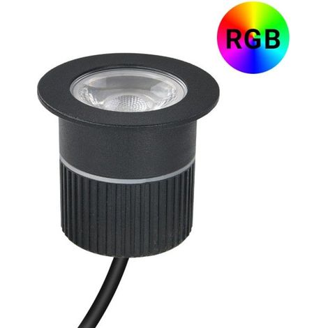 Barcelona Led – Spot encastrable extérieur RGB 12V DC 9W – IP67 – Câble 1m inclus – Pour béton – Angle d'ouverture 30º – Éclairage architectural (1/5)