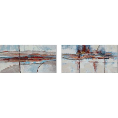 DKD Home Decor Cadres Abstrait Moderne 140 x 70 cm 2 Unités (1/3)