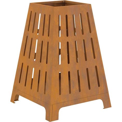 Braise Marron 50 x 50 x 70 cm Acier résistant aux intempéries CFW419345 (1/5)
