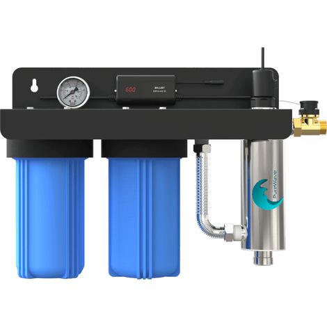 UV Water Treatment Station 10 pulgadas triple filtración Domestique Premium Desineo para el apartamento