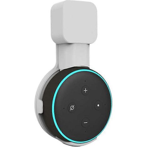 Wandhalterung für Alexa Echo Dot Lautsprecher der 3. Generation, mit schraubenlosem Kabelmanagement, weiß. (1/5)
