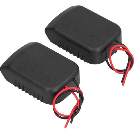 DeWalt 14,4V-60V adaptateur secteur et support batterie, lot de 2, pour perceuse visseuse, chargeur universel, pièce détachée, connecteur robuste, outillage électrique. (1/5)
