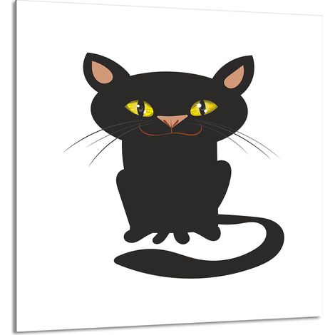 GLASPLATTE FÜR KÜCHE 60x65 Katze