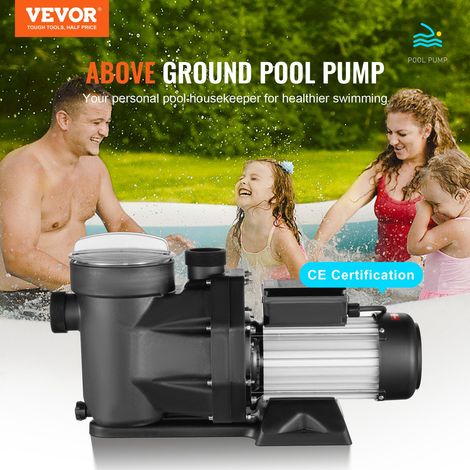 Pompe de piscine hors sol, 1800 W 2 CV, pompe à double vitesse 1450/2860 tr/min, 220 V-240 V, débit max 33000 L/H, pompe pour piscines hors sol, spas, sources thermales, systèmes d'irrigation (1/5)