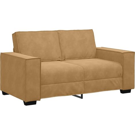 Canapé à 2 places，Sofa pour Salon，Banquette Marron 120 cm Velours CFW741538 (1/5)