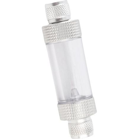Compteur bulles CO2 double sortie – W00-02B – métal anti-retour – aquascaping – argent
