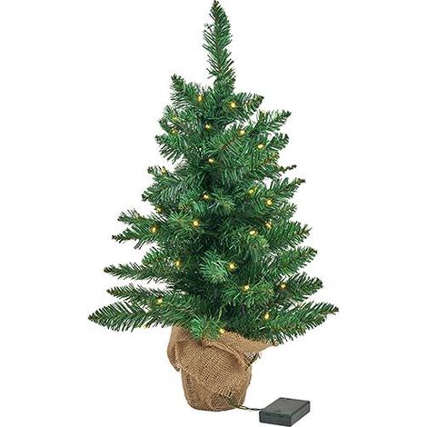 NATALE - ALBERO PICCOLO LUCI INTEGRATE A BATTERIA 60CM MAURER (3XAA NO)
