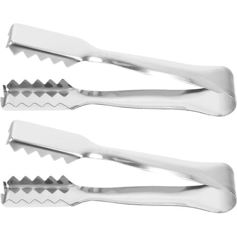 Pinces à glaçons en acier inoxydable, lot de 2, outils alimentaires portables pour la maison (1/5)